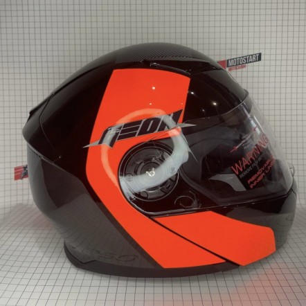 Мотошолом GEON 950 GLOSSY BLACK/ORANGE L UT-00051470 Мотошолом GEON 950 GLOSSY BLACK/ORANGE L UT-00051470