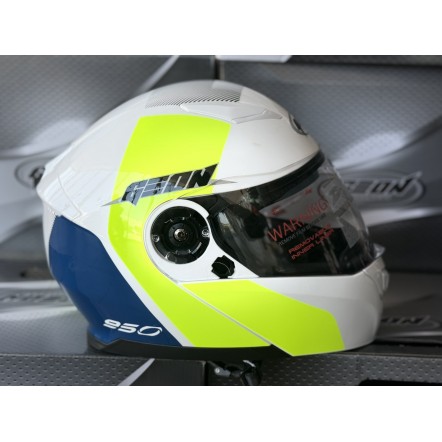 Мотошолом GEON 950 GLOSSY WHITE/BLUE/YELLOW S Мотошолом GEON 950 GLOSSY WHITE/BLUE/YELLOW S