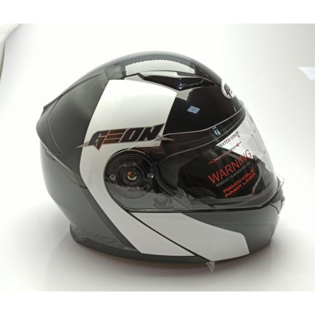 Мотошолом GEON 950 GLOSSY BLACK/WHITE L UT-00051462