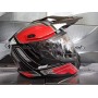 Мотошолом GEON 722 SHINY White/Red L Мотошолом GEON 722 SHINY White/Red L