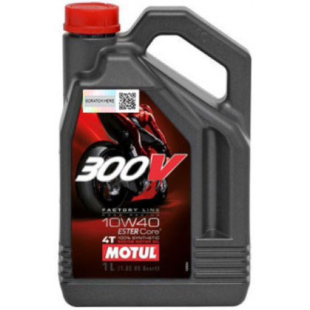 Мастило Motul 300V 4T FACTORY LINE SAE ROAD RACING 10W40 (4L)/836141 Мастило Motul 300V 4T FACTORY LINE SAE ROAD RACING 10W40 (4L)/836141