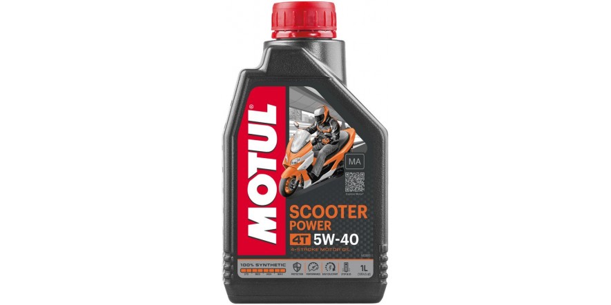 Мастило Motul SCOOTER POWER 4T SAE 5W40 MA (1L)/832001 Мастило Motul SCOOTER POWER 4T SAE 5W40 MA (1L)/832001