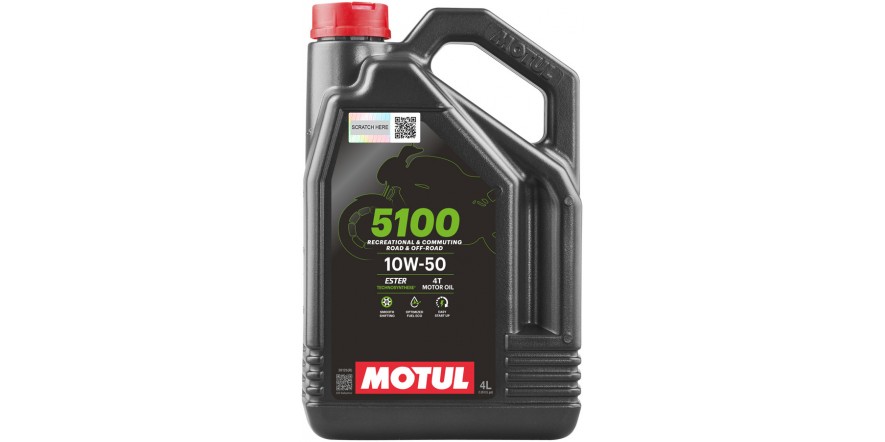 Мастило MOTUL 5100 4T SAE 10W50 (4L) 836841 Мастило MOTUL 5100 4T SAE 10W50 (4L) 836841